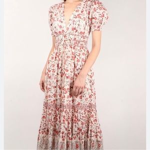 *NWT* ULLA JOHNSON - Zaria Cream Multi-print Dress (4)